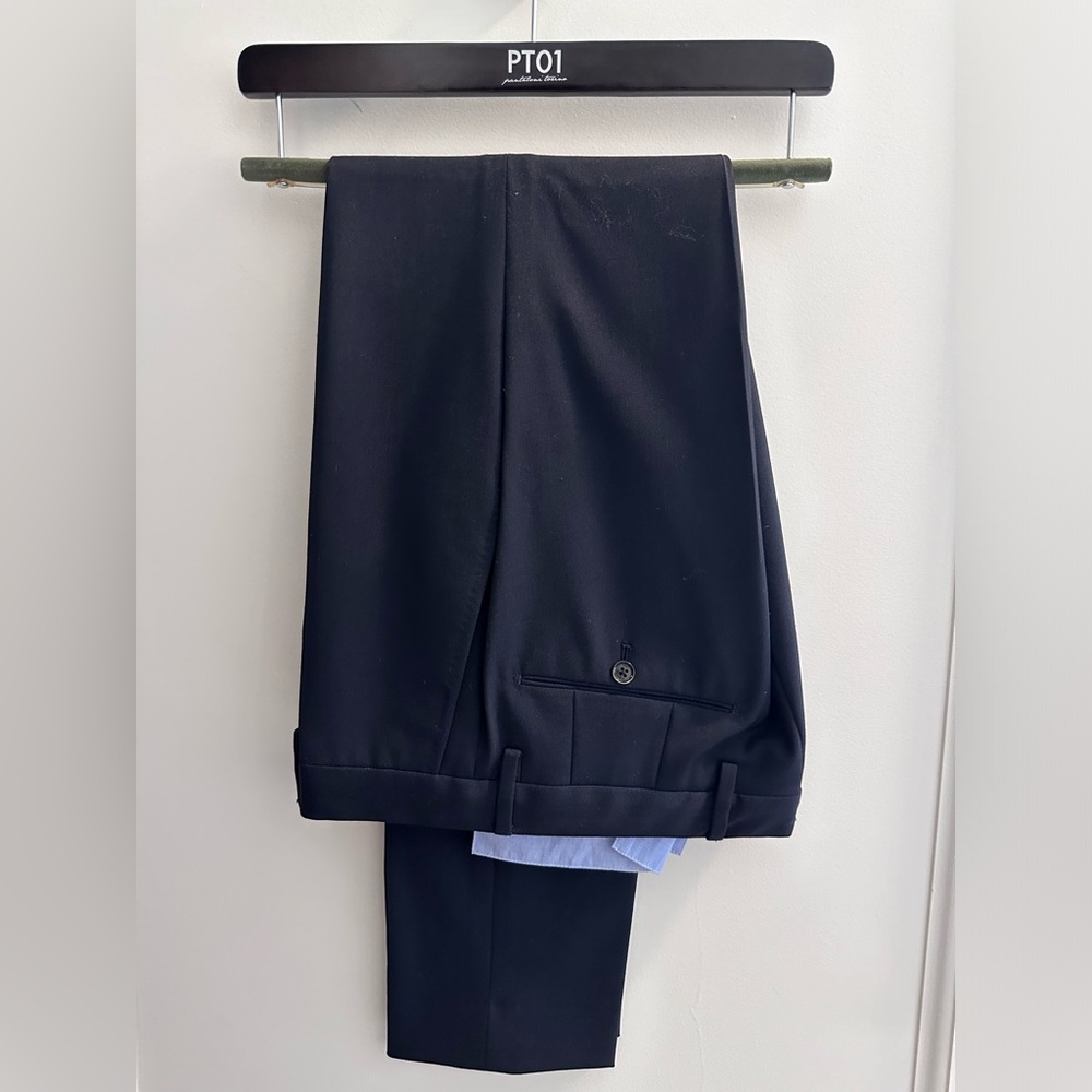PT01 navy slim wool pants 32” waist